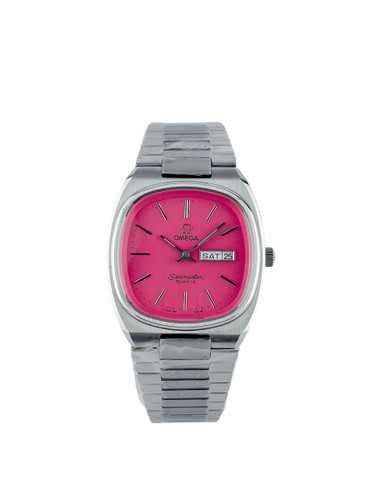 ساعت امگا مدل سی مستر صفحه مربعی صورتی OMEGA Seamaster S5320L