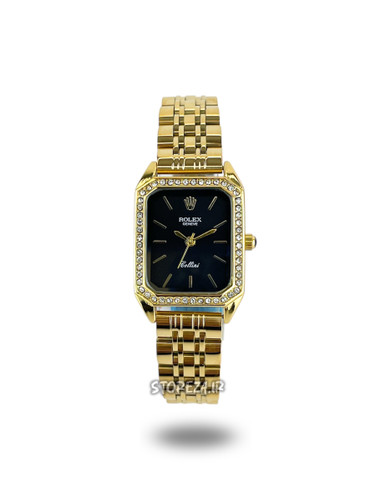 ساعت زنانه رولکس صفحه مستطیل دور نگین